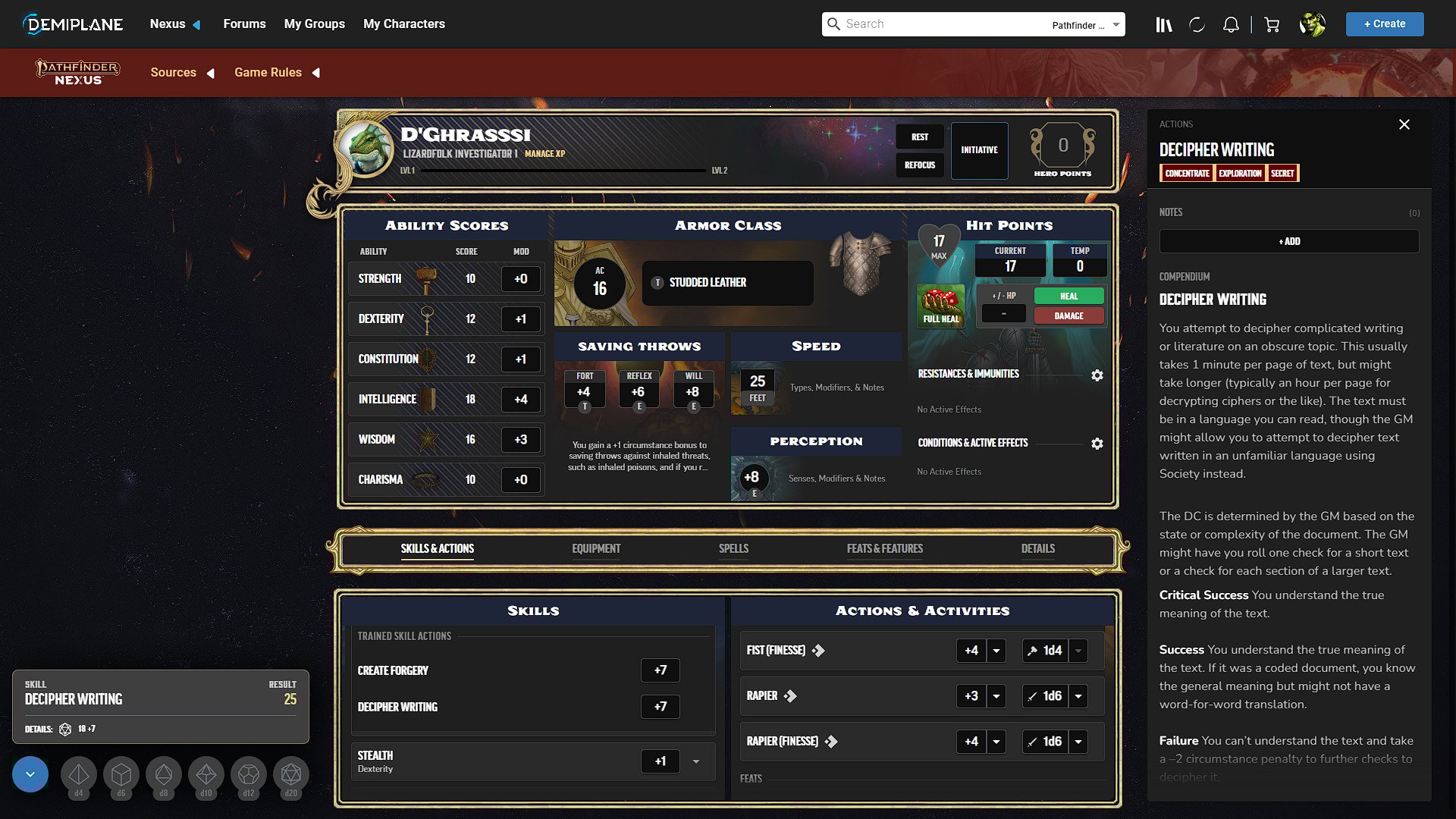 Pathfinder NEXUS Your Online Pathfinder Companion Demiplane